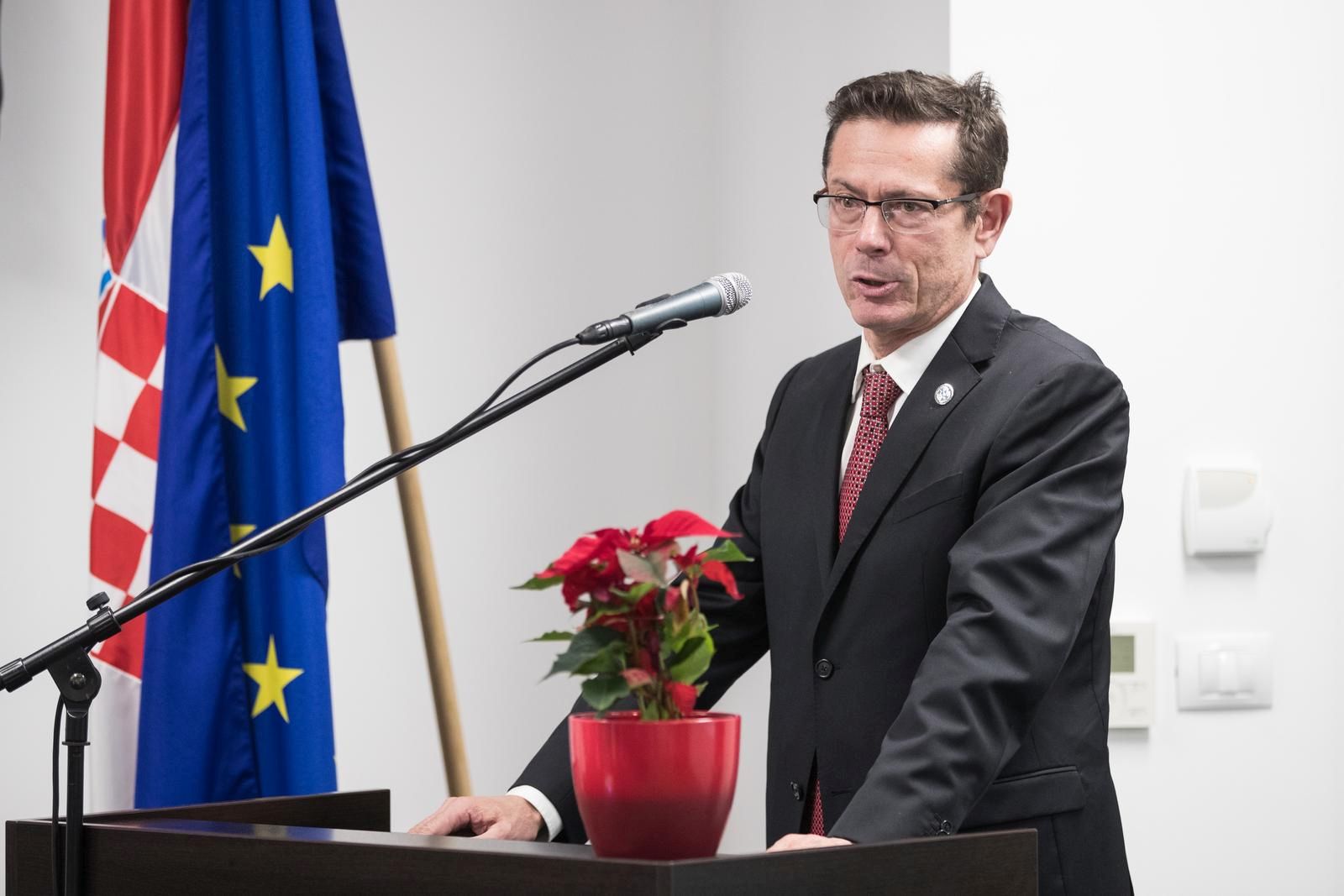 Zagreb: Proslava obilježavanja 70 godina od usvajanja UN Opće deklaracije o ljudskim pravima 10.12.2018., Zagreb, Visoka skola medjunarodnih odnosa i diplomacije Dag Hammarskjold -  Konferencija Future of Peace 2018 – Proslava obiljezavanja 70 godina od usvajanja UN Opce deklaracije o ljudskim pravima.Ivan Simonovic. rrPhoto: Davor Puklavec/PIXSELL