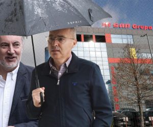 15.02.2019., Zagreb - Aktivist Josip Juretic krenuo je pjesice prema Trgu sv. Marka noseci lijes pokriven hrvatskom zastavom. Photo: Davor Puklavec/PIXSELL