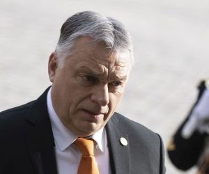 epa09816769 Hungarian Prime Minister Viktor Orban arrives to attend an informal meeting of EU heads of State at the Chateau de Versailles, outside Paris, France, 11 March 2022. EU heads of state and government meet at the Versailles summit to discuss further sanctions against Russia for aggression against Ukraine, including sanctions on banks and individuals.  EPA/IAN LANGSDON