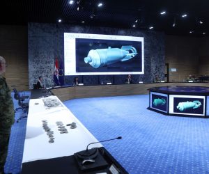 Zagreb, 13.4.2022 - Županijsko državno odvjetništvo u Zagrebu održalo je konferenciju za novinare o rezultatima dosad provedenih izvida vezanih za pad bespilotne letjelice 10. ožujka 2022. u Zagrebu. 
Foto Hina/ Dario GRZELJ/ dag