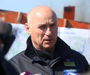 04.04.2022., Tounj  - Obiljezavanje Medunarodnog dana svjesnosti o opasnostima od mina odrzano je  na radilistu projekta razminiranja u opcini Tounj, kod Trzica Tounjskog. O razminiravanju su govorili  ravnatelj Ravnateljstva civilne zastite MUP-a Damir Trut, karlovacka zupanica Martina Furdek Hajdin i nacelnik opcine Tounj Ivica Sopek. 
 Photo: Kristina Stedul Fabac/PIXSELL Photo: Kristina Stedul Fabac/PIXSELL
