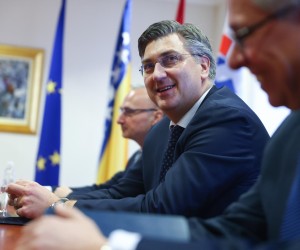 04.04.2022. Mostar - Sastanak izaslanstva HDZ-a RH i HDZ BiH, predvodjen predsjednicima stranaka Andrejom Plenkovicem i Draganom Covicem. Photo: Denis Kapetanovic/PIXSELL