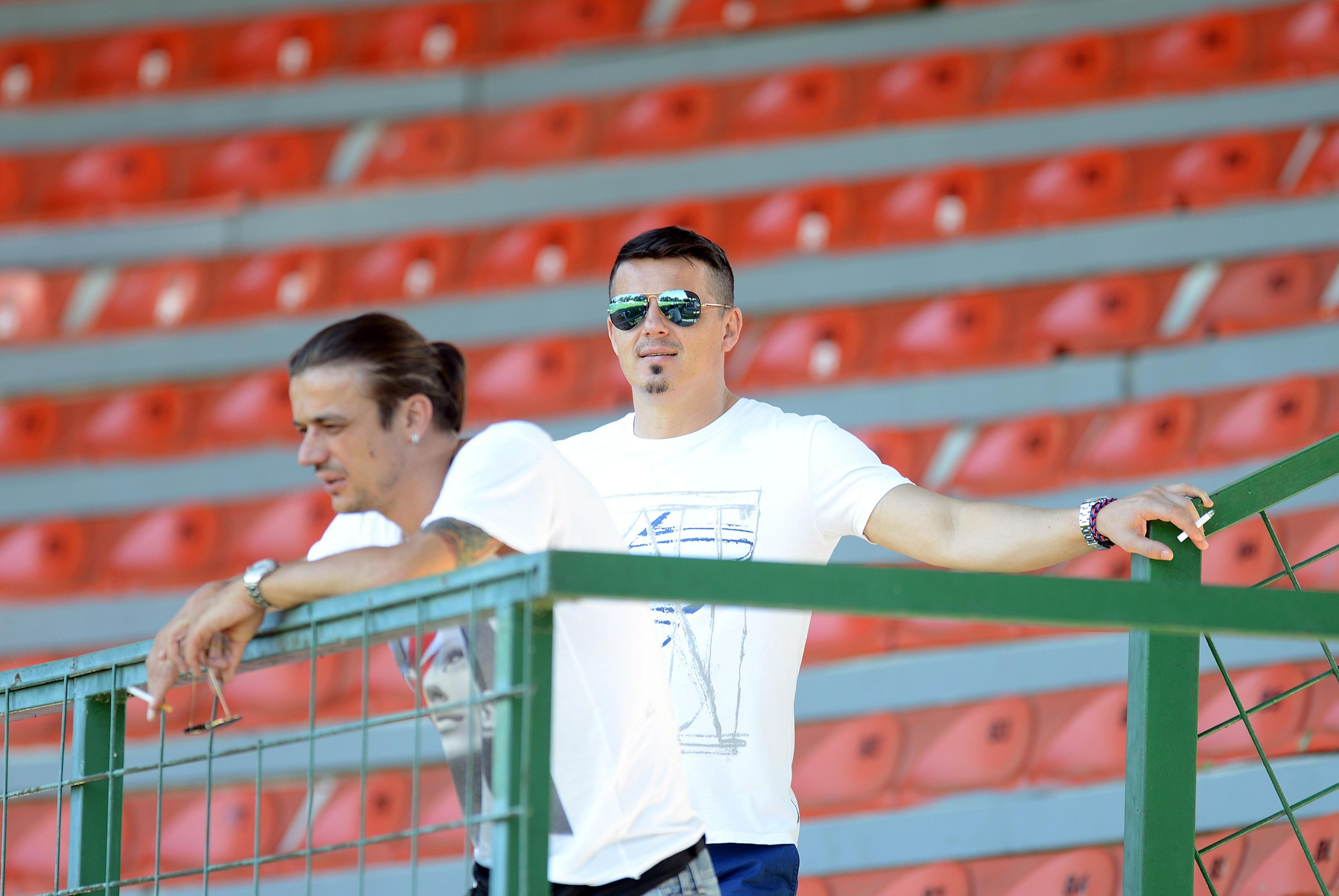 05.07.2015. Murska Sobota, Slovenija - Igraci GNK Dinamo odigrali su poslijednju prijateljsku utakmicu na slovenskim pripremama protiv ukrajinskog prvoligasa FC Zorya Luhansk. Utakmica je zavrsila rezultatom 2:2 a pogotke su zabili Soudani i Marko Rog. Utakmicu su s tribina pratili i bivsi vatreni Goran Valovic i Boris Zivkovic"nPhoto: Marko Jurinec/PIXSELL