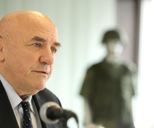 9.11.2021., Zagreb - Konferencija za medije u organizaciji braniteljskih udruga na temu Huljenje svetinja hrvatskog Domovinskoga rata i hrvatskih branitelja odrzana je u Domu specijalne policije. General zbora u miru Josip Lucic. 
Photo: Goran Stanzl/PIXSELL Photo: Goran Stanzl/PIXSELL