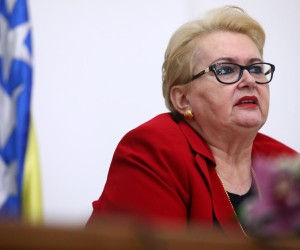 10.03.2022., Sarajevo, Bosna i Hercegovina - Nakon sastanka Njemacke ministrice vanjskih poslova Annalene Baerbock i ministrice vanjskih poslova BiH Bisere Turkovic odrzana je konferencija za medije.  
  Photo: Armin Durgut/PIXSELL
