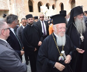 10.09.2016., Pakrac - Carigradski patrijarh Bartolomej I. blagoslovio je obnovljeni episkopski dvor i kriz svetog Ivana Vladimira. Photo: Ivica Galovic/PIXSELL