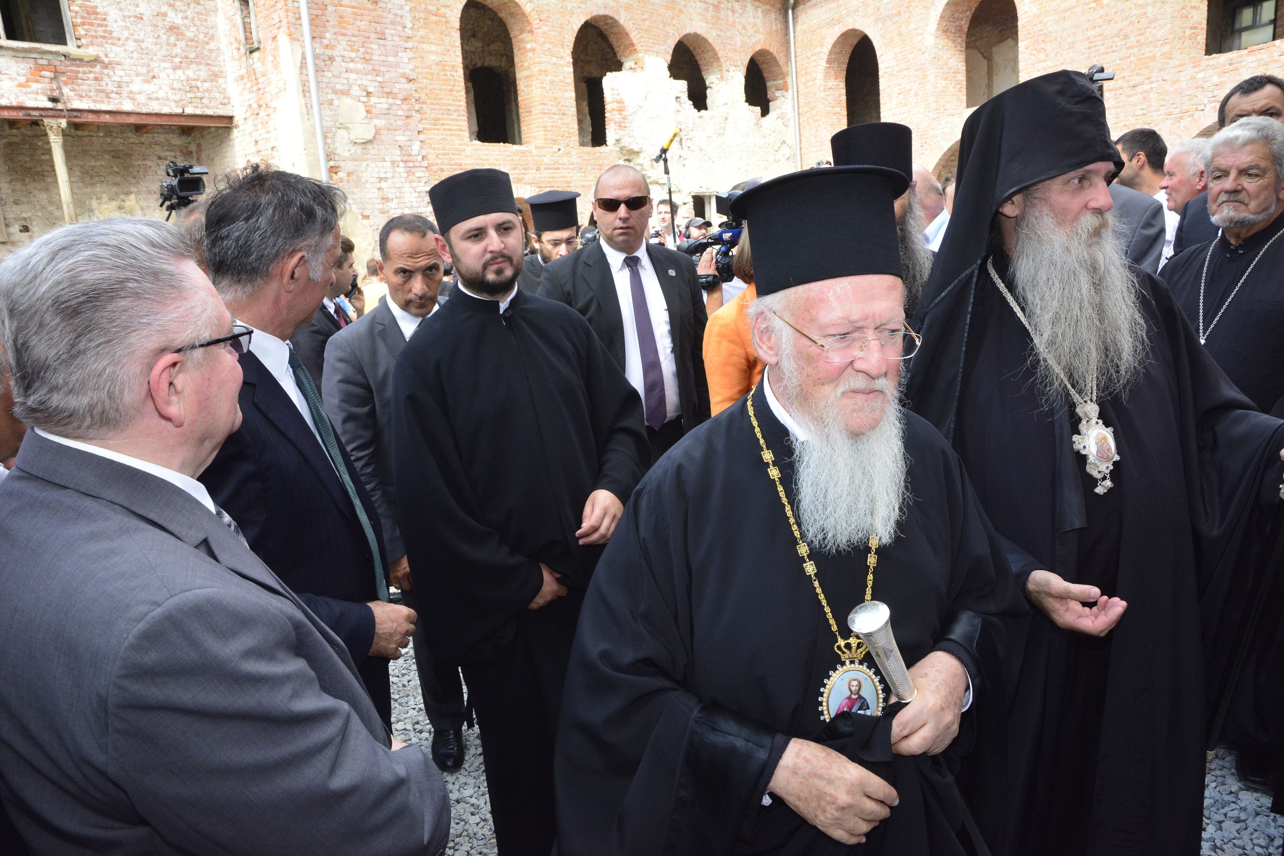 10.09.2016., Pakrac - Carigradski patrijarh Bartolomej I. blagoslovio je obnovljeni episkopski dvor i kriz svetog Ivana Vladimira. Photo: Ivica Galovic/PIXSELL