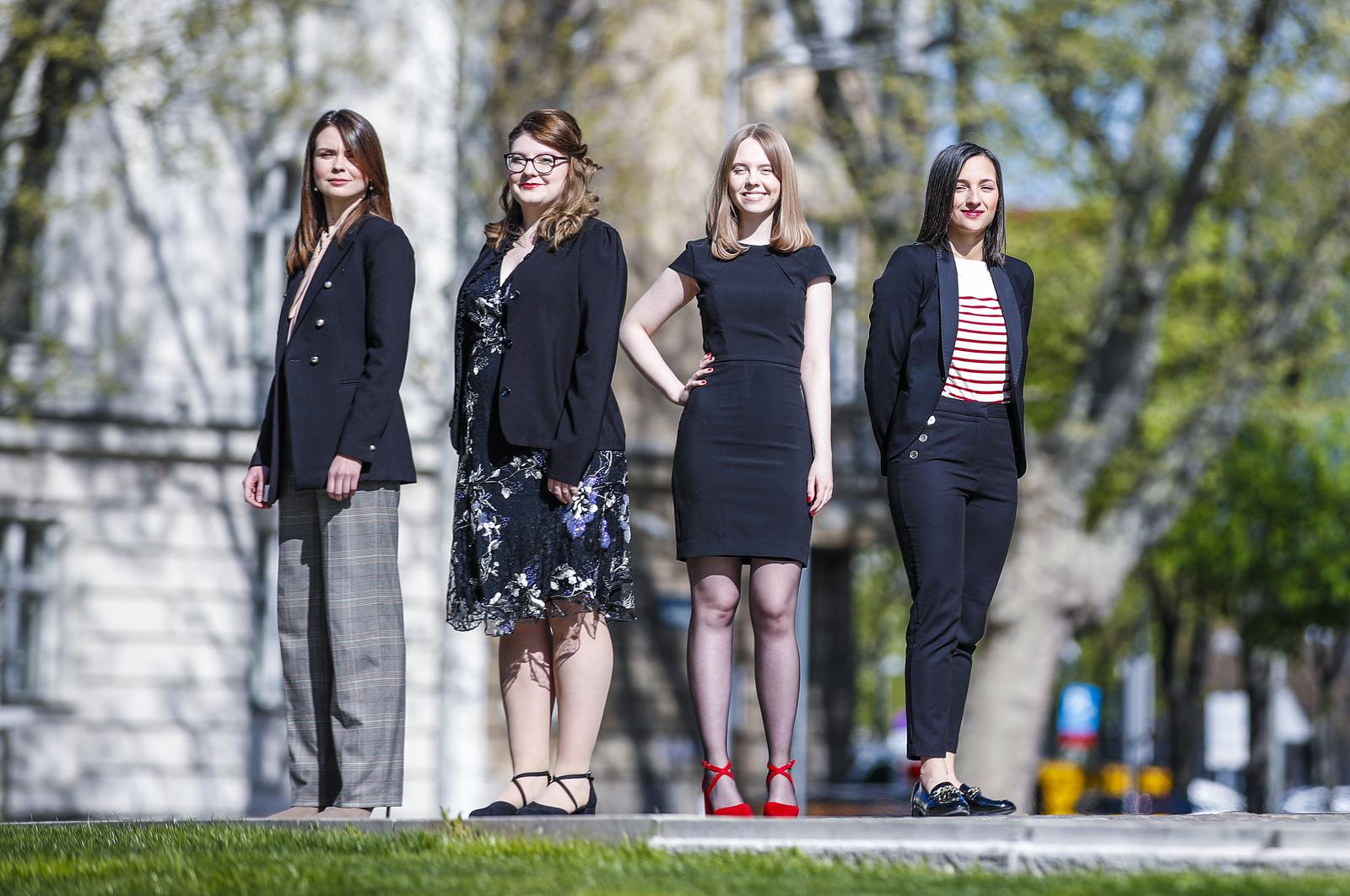 12.04.2022., Zagreb - U Mestrovicevom paviljonu odrzana je svecana dodjela stipendija Nacionalnog programa "Za zene u znanosti". Natalia Ivanjko, Katarina Muzina, Ana Novacic, Marsela Polic   Photo: Slavko Midzor/PIXSELL