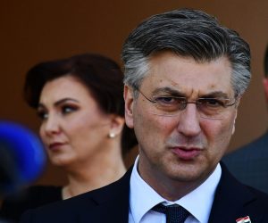12.04.2022., Pozega - U povodu obiljezavanja Dana Pozesko-slavonske zupanije, predsjednik Vlade Andrej Plenkovic sudjelovao je na svecanoj sjednici Zupanijske skupstine odrzanoj u Gradskom kazalistu Pozega. Photo: Ivica Galovic/PIXSELL