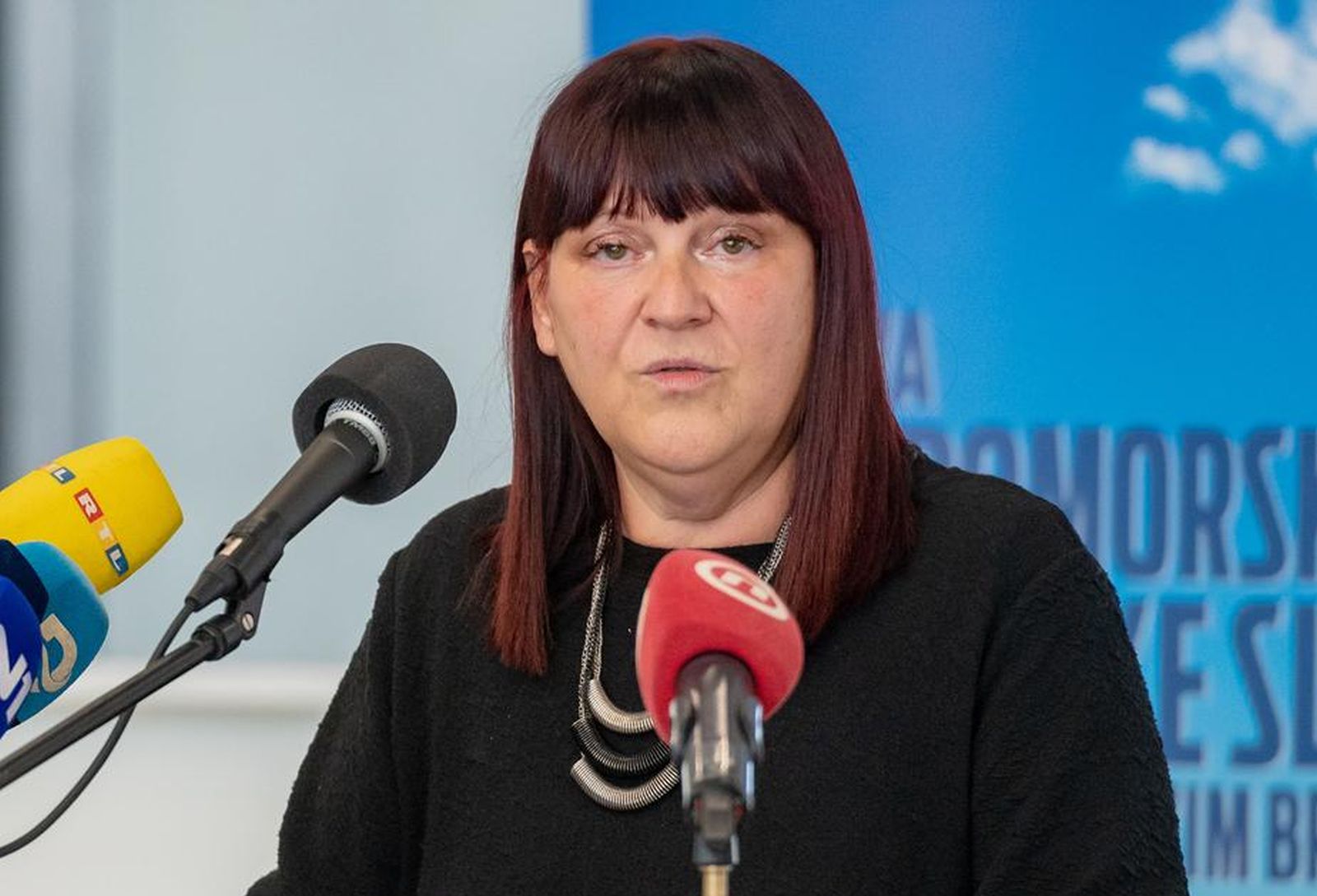 13.10.2021., Zadar - U Luci Gazenica potpisan je ugovor u izgradnji i opremanju sest brzih brodica za uspostavu hitne pomorske medicinske sluzbe.  Ravnateljica Zavoda za hitnu medicinu Maja Grba Bujevic, 
  Photo: Dino Stanin/PIXSELL
