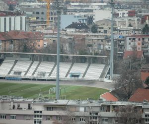 13.12.2021., Zagreb - Pogled na nogometni stadion u Kranjcevicevoj ulici sa 17 kata hotela Westin. Photo: Sanjin Strukic/PIXSELL