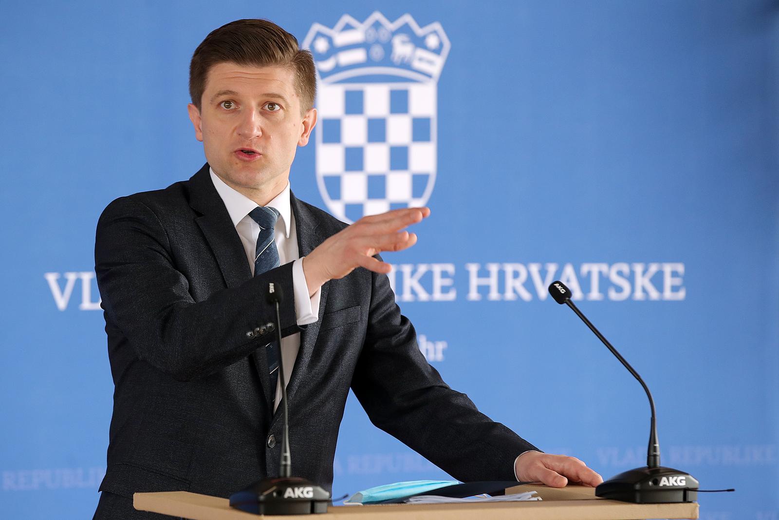 17.03.2022., Zagreb - Konferencija za medije potpredsjednika Vlade i ministra financija Zdravka Marica.  Photo: Goran Stanzl/PIXSELL