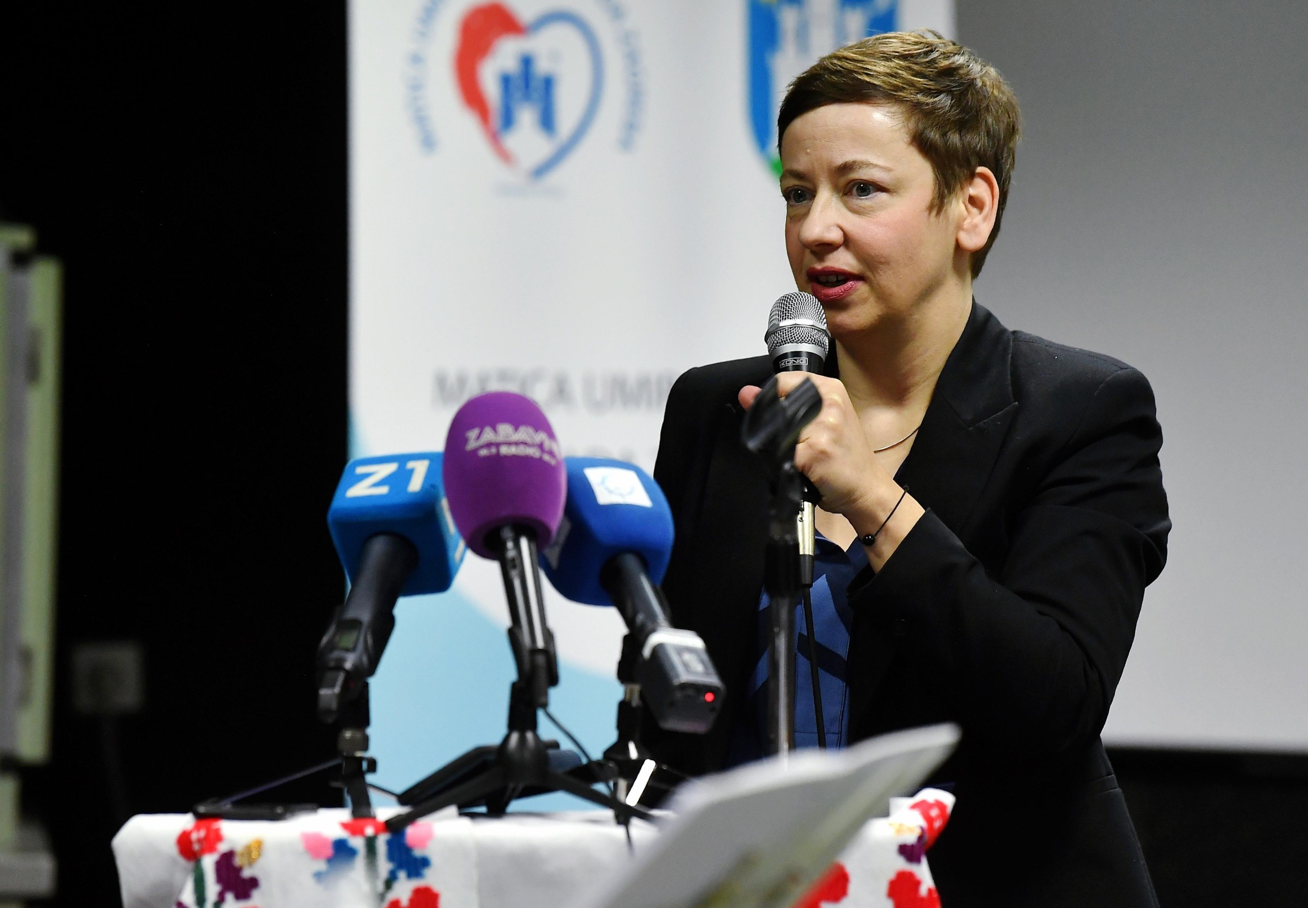 18.03.2022., Zagreb - Zamjenica gradonacelnika Grada Zagreba Danijela Dolenec prisustvovala je svecanoj skupstini povodom obiljezavanja 50 godina djelovanja Matice umirovljenika grada Zagreba. Danijela Dolenec Photo: Marko Lukunic/PIXSELL