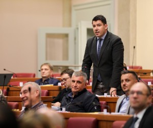 20.04.2022., Zagreb - Saborskim aktualnim prijepodnevom, na kojemu 40 zastupnika postavlja pitanja clanovima Vlade RH, Hrvatski sabor pocinje novu, 11. sjednicu. Nikola Grmoja Photo: Emica Elvedji/PIXSELL