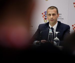 20.12.2016., Hotel DoubleTree by Hilton, Zagreb - r"nZajednicka konferencija za medije predsjednika UEFA-e Aleksandera Ceferina i predsjednika HNS-a Davora Sukera.r"nPhoto: Igor Kralj/PIXSELL