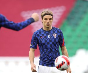 26.03.2022., Katar, Doha - Prijateljski turnir na kojem nastupaju Katar, Bugarska, Slovenija i Hrvatska priprema je za nadolazece Svjetsko prvenstvo. Prijateljska nogometna utakmica na stadionu Education City, Hrvatska - Slovenija. Photo: Igor Kralj/PIXSELL