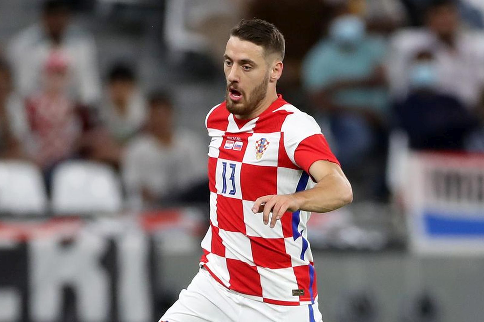 26.03.2022., Katar, Doha - Prijateljski turnir na kojem nastupaju Katar, Bugarska, Slovenija i Hrvatska priprema je za nadolazece Svjetsko prvenstvo. Prijateljska nogometna utakmica na stadionu Education City, Hrvatska - Slovenija. Photo: Igor Kralj/PIXSELL