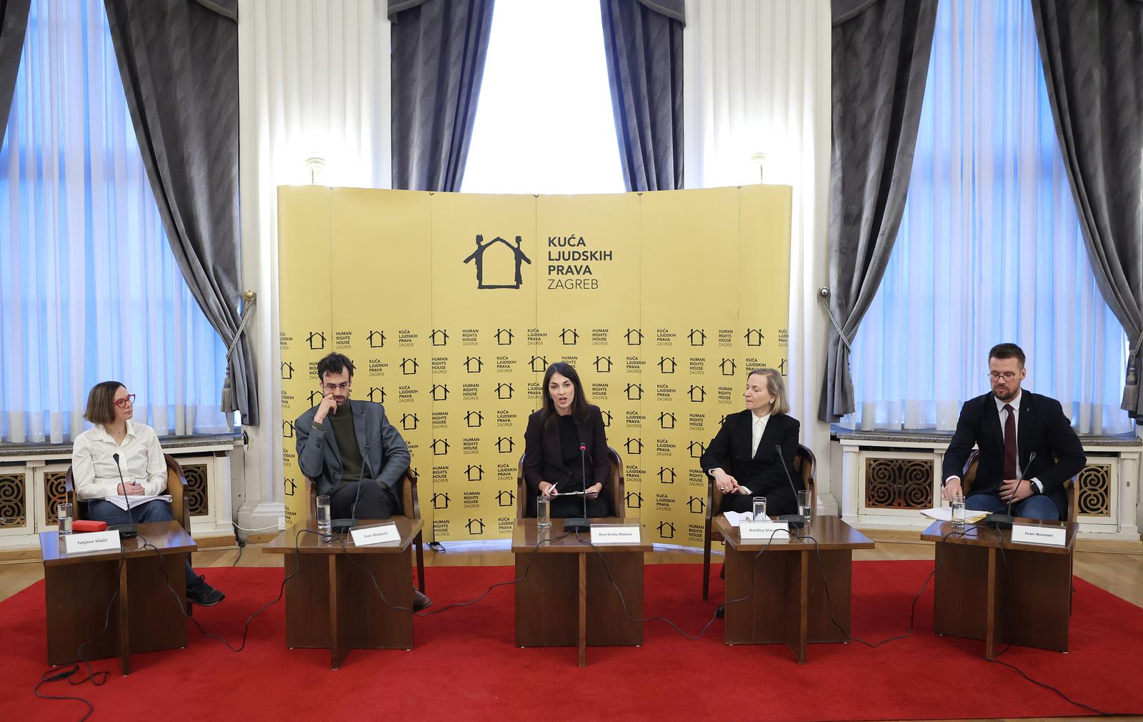 27.04.2022., Novinarski dom, Zagreb - Godisnji izvjestaj "Ljudska prava u Hrvatskoj: pregled stanja za 2021. godinu". Photo: Marko Prpic/PIXSELL