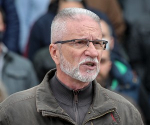 27.10.2021., Velika Gorica - Hrvatski strukovni sindikat kontrolora letenja (HSSKL) organizirao je ispred zgrade Hrvatske kontrole zracne plovidbe prosvjed pod krilaticom "Dok kontrolor cuva 6000 ljudi, ne smije razmisljati o direktoru". Iz sindikata kazu da se skup organizira "kako bi se javno ukazalo na probleme unutar kontrole zracne plovidbe vezane uz pritiske i zastrasivanje zaposlenika". Predsjednik NHS-a Kresimir Sever. Photo: Igor Kralj/PIXSELL