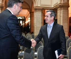 29.04.2019., Zagreb - Svecana dodjela Nagrada Hrvatske akademije znanosti i umjetnosti za najvisa znanstvena i umjetnicka dostignuca u Republici Hrvatskoj za 2018. godinu. Predsjednik Vlade RH Andrej Plenkovic, Zlatko Drmac Photo: Sandra Simunovic/PIXSELL