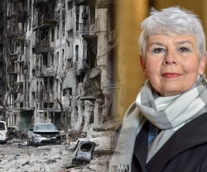 A view shows an apartment building destroyed during Ukraine-Russia conflict in the besieged southern port city of Mariupol, Ukraine April 3, 2022. REUTERS/Alexander Ermochenko