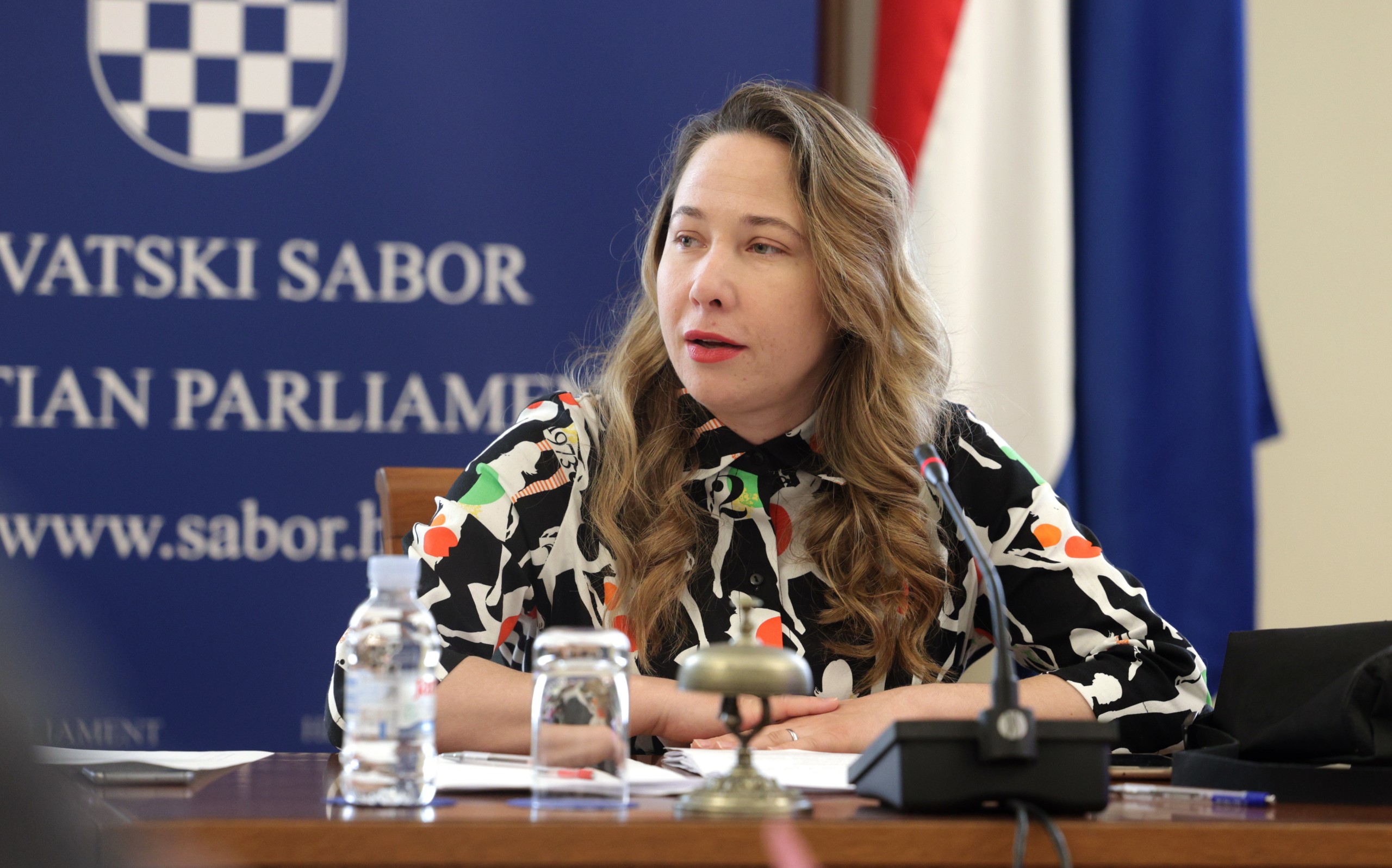 Zagreb, 28.04.2022. - Tematska sjednica saborskog Odbora za ravnopravnost spolova na temu "Prihvat, potrebe i tretman ukrajinskih izbjeglica u Hrvatskoj".
Na fotografiji Marija Selak Raspudić.
foto HINA/ Edvard ŠUŠAK/ es
