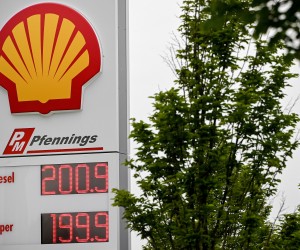 epa09928453 A display shows prices for various automotive fuels as a tanker truck drives past at a petrol station in Moenchengladbach, Germany, 05 May 2022. The EU Commission has proposed an oil embargo and further sanctions against Russia. This was stated by EU Commission President Ursula von der Leyen. On 24 February Russian troops had entered Ukrainian territory resulting in fighting and destruction in the country, a huge flow of refugees, and multiple sanctions against Russia.  EPA/SASCHA STEINBACH
