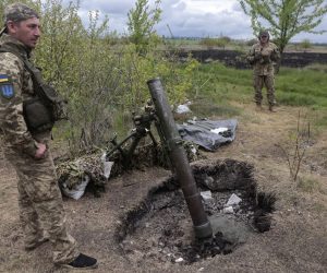 epa09936357 Ukrainian servicemen preapre to fire from their position near Kharkiv, Ukraine, 09 May 2022. On 24 February, Russian troops invaded Ukrainian territory starting a conflict that has provoked destruction and a humanitarian crisis. According to the United Nations High Commission for the Refugees (UNHCR) last report on the situation of Ukraine released on 05 May, more than 5.3 million refugees have fled Ukraine making this the fastest growing refugee crisis since World War II. A further 7.7 million people have been displaced internally within Ukraine.  EPA/STRINGER