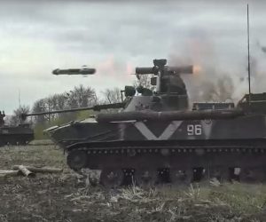epa09940577 A still image taken from a handout video made available by the Russian Defence ministry press-service shows Russian paratroopers on BMD-4 infantry fighting vehicle shoot from anti tank missile ‘Kornet’ during fight in Kharkiv region, Ukraine, 11 May 2022. On 24 February, Russian troops had entered Ukrainian territory in what the Russian president declared a 'special military operation.'  EPA/RUSSIAN DEFENCE MINISTRY PRESS SERVICE / HANDOUT  HANDOUT EDITORIAL USE ONLY/NO SALES