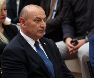 Zagreb, 15.5.2022 - Otvorenje izložbe "Franjo Tuđman, utemeljitelj moderne Hrvatske", u povodu obilježavanja 100. obljetnice rođenja prvog predsjednika Republike Hrvatske i utemeljitelja HDZ-a dr. Franje Tuđmana. Na slici Tomo Medved.
Foto Hina/ Dario GRZELJ/ dag