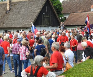 Kumrovec, 21.05.2022 - Savez drutava 'Josip Broz Tito' Hrvatske obiljeio je Dan radosti- mladosti u Kumrovcu. foto HINA/ Sinia KALAJDIJA/ ik