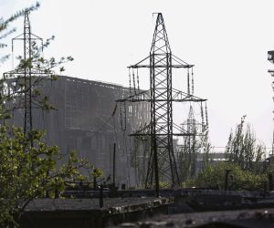 epa09965029 A general view of Azovstal steel plant in Mariupol, Ukraine, 21 May 2022 (issued 22 May 2022). The Chief spokesman of the Russian Defense Ministry, Major General Igor Konashenkov, said on 20 May that the long-besieged Azovstal steel plant in Mariupol was under full Russian army control.  EPA/ALESSANDRO GUERRA