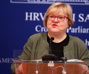 Zagreb, 26.5.2022.- Konferencija za medije zastupnice Anke Mrak Taritaš. Na fotografiji Anka Mrak Taritaš.  foto HINA/ Daniel KASAP/ dk