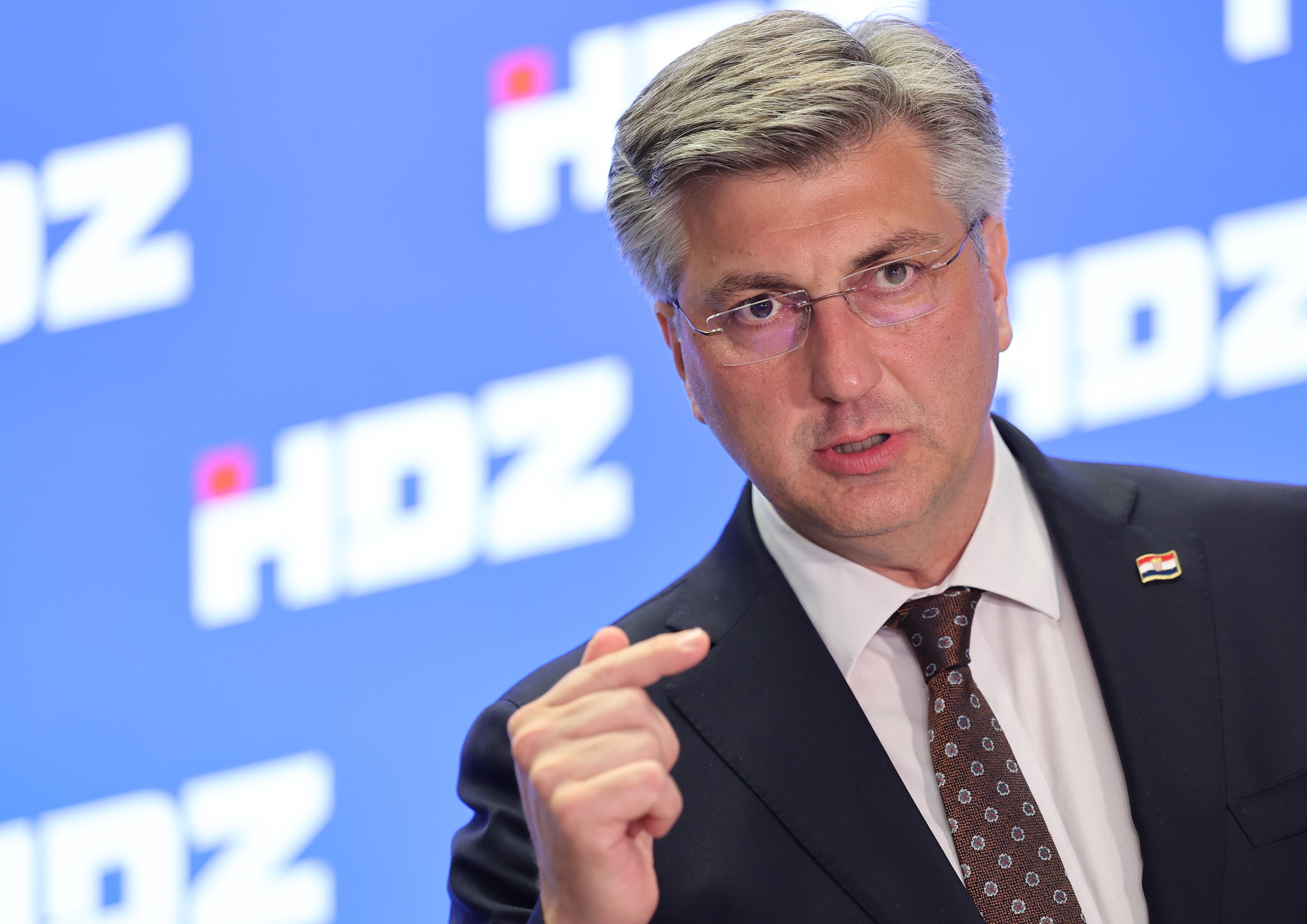 02.05.2022., HDZ, Zagreb - Zajednicka sjednica Predsjednistva i Nacionalnog vijeca HDZ-a. Andrej Plenkovic obratio se novinarima. Photo: Marko Prpic/PIXSELL
