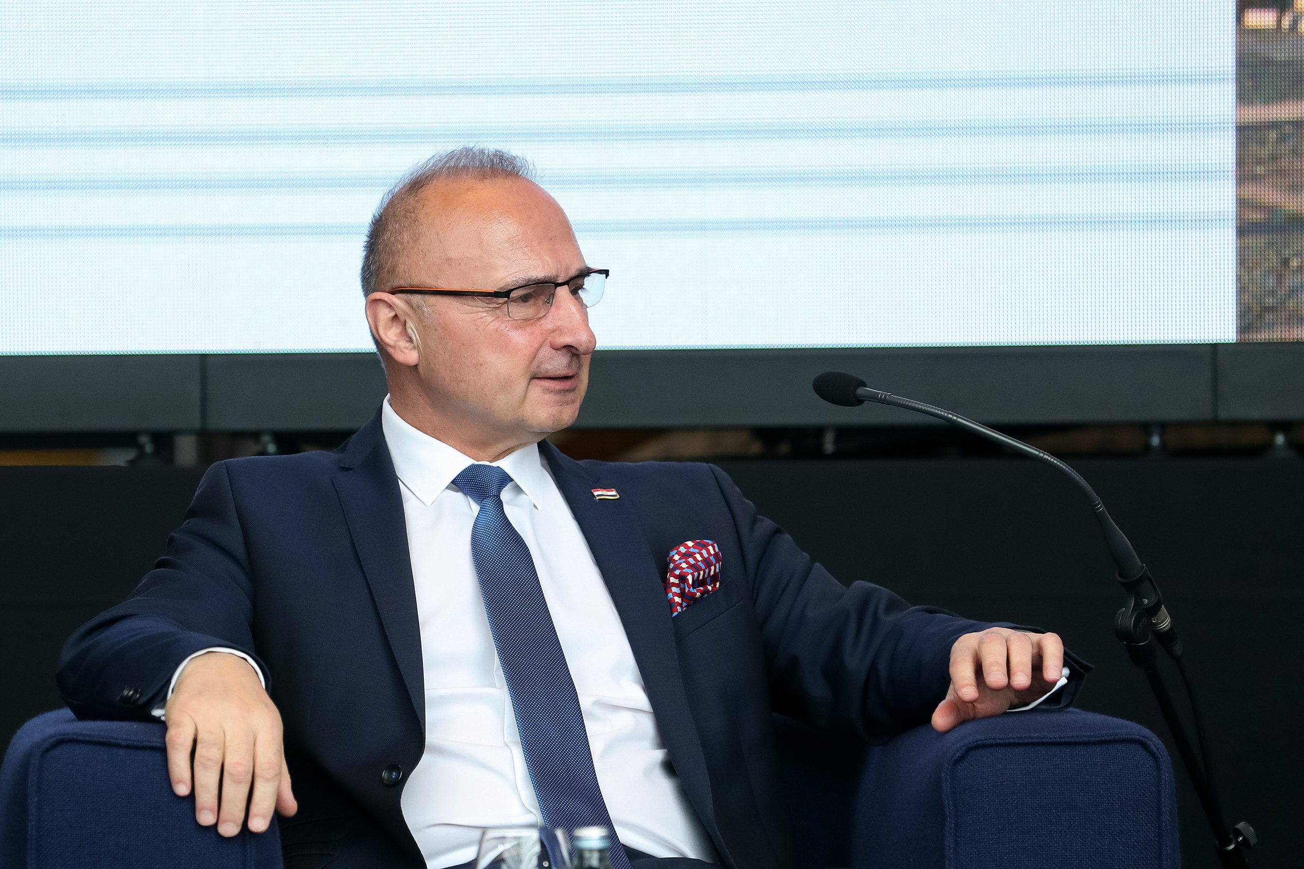 06.05.2022., Zagreb - U nacionalnoj i sveucilisnoj knjiznici odrzana je konferencija o buducnosti Europe - Doprinos Republike Hrvatske. Goran Grlic Radman. Photo: Luka Stanzl/PIXSELL