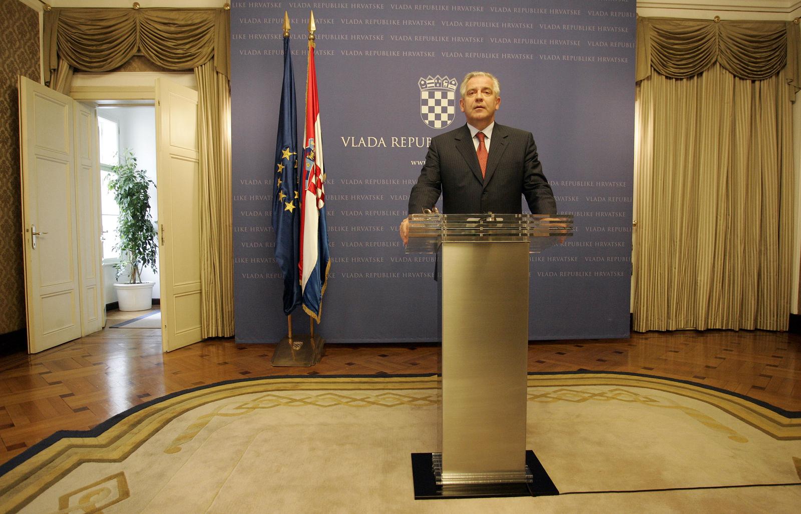 29.05.2007., Zagreb - Vlada,  konferencija za medije premijera dr. Ive Sanadera.rPhoto: Slavko Midzor/PIXSELL