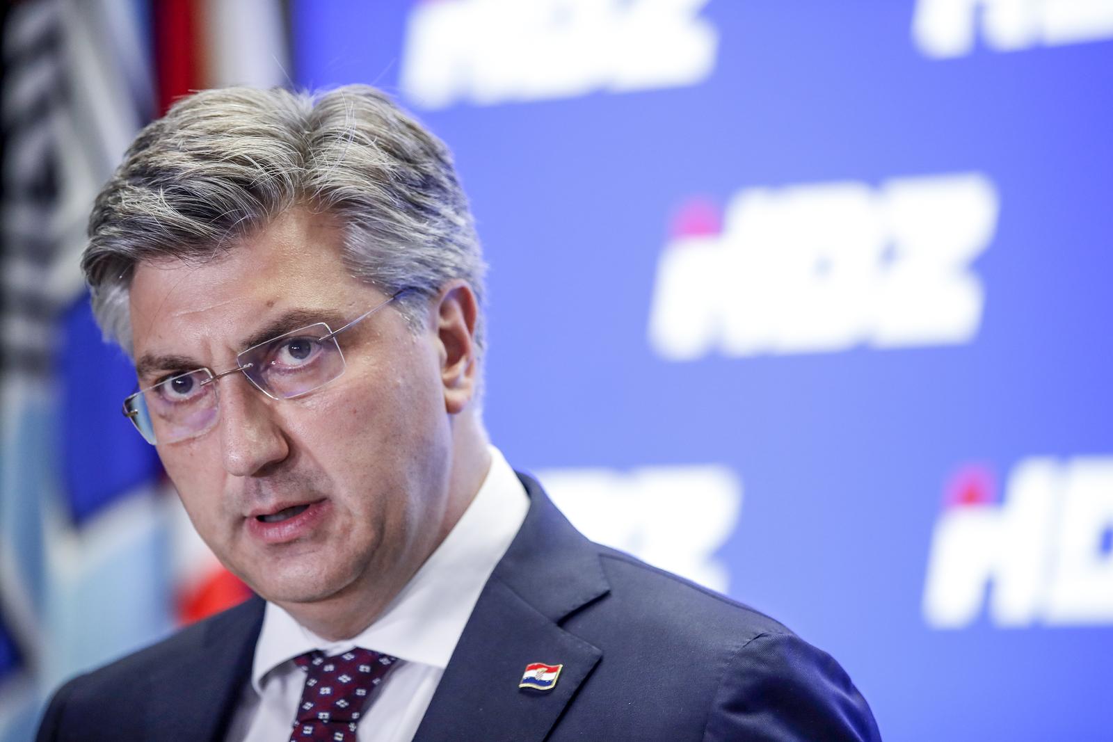 09.05.2022., Zagreb - Premijer Andrej Plenkovic dao je izjavu za novinare nakon sjednice predsjednistva i nacionalnog vijeca HDZ-a.
   Photo: Slavko Midzor/PIXSELL