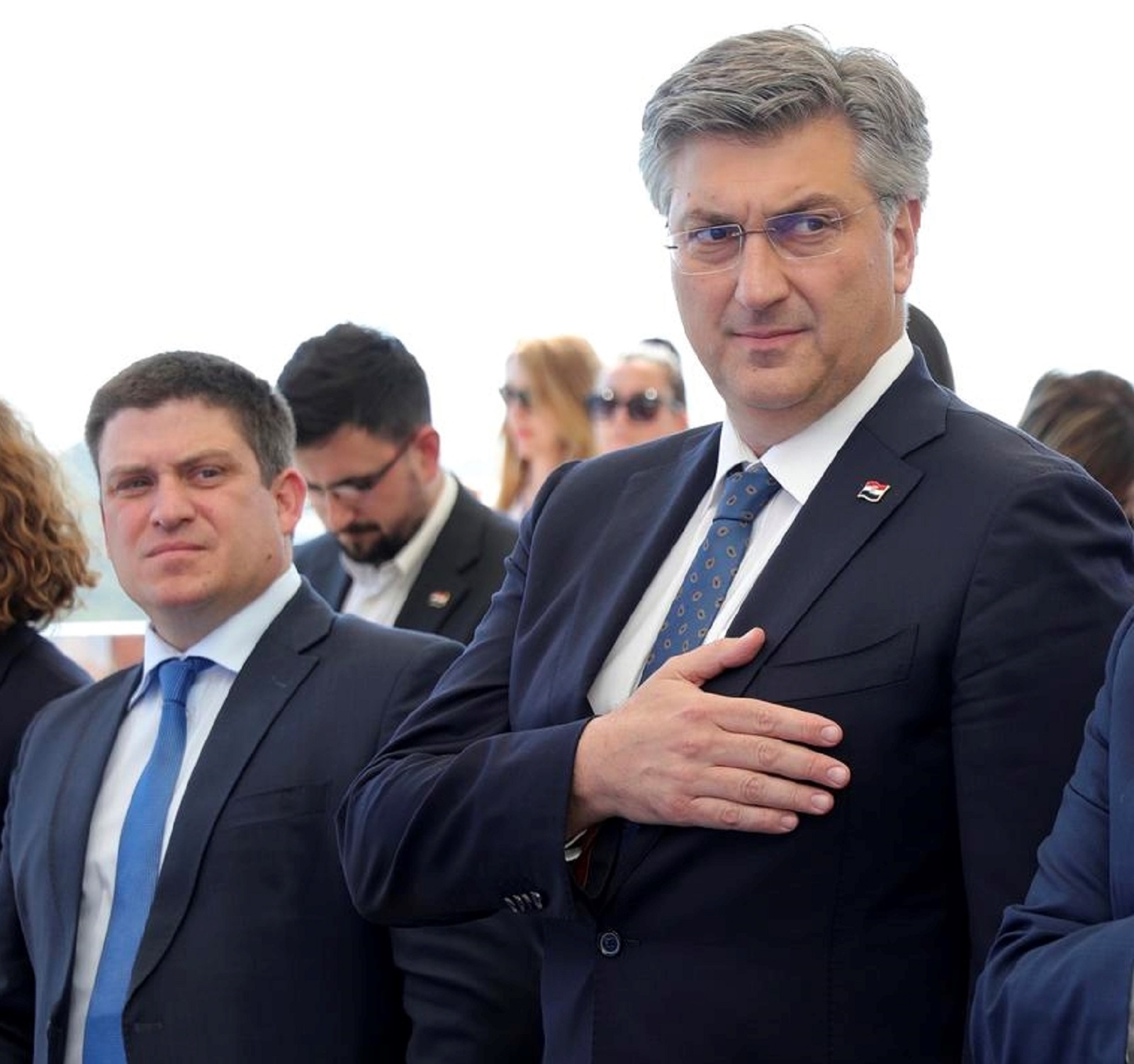11.05.2022., Dubrovnik - Predsjednik Vlade Andrej Plenkovic sudjelovao je na svecanosti obiljezavanja 20 godina od zavrsetka radova na izgradnji mosta dr. Franje Tudjmana. (11.05.2022., Dubrovnik - Predsjednik Vlade Andrej Plenkovic sudjelovao je na s