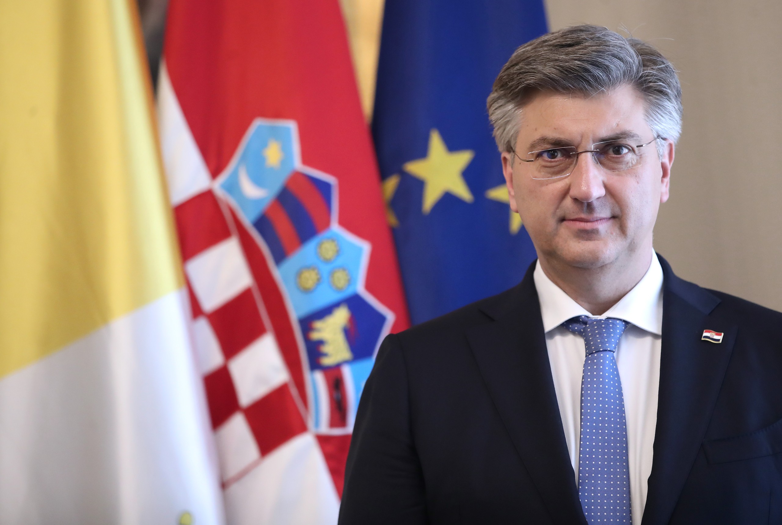 12.05.2022., Zagreb - Predsjednik Vlade Andrej Plenkovic sastao se s drzavnim tajnikom Svete Stolice Pietrom Parolinijem, prigodom njegova posjeta Hrvatskoj. Photo: Sanjin Strukic/PIXSELL