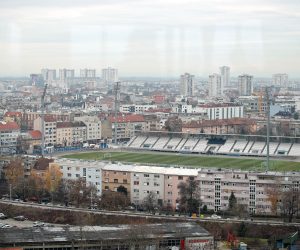 13.12.2021., Zagreb - Pogled na nogometni stadion u Kranjcevicevoj ulici sa 17 kata hotela Westin. Photo: Sanjin Strukic/PIXSELL
