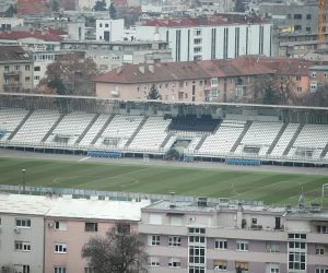13.12.2021., Zagreb - Pogled na nogometni stadion u Kranjcevicevoj ulici sa 17 kata hotela Westin. Photo: Sanjin Strukic/PIXSELL