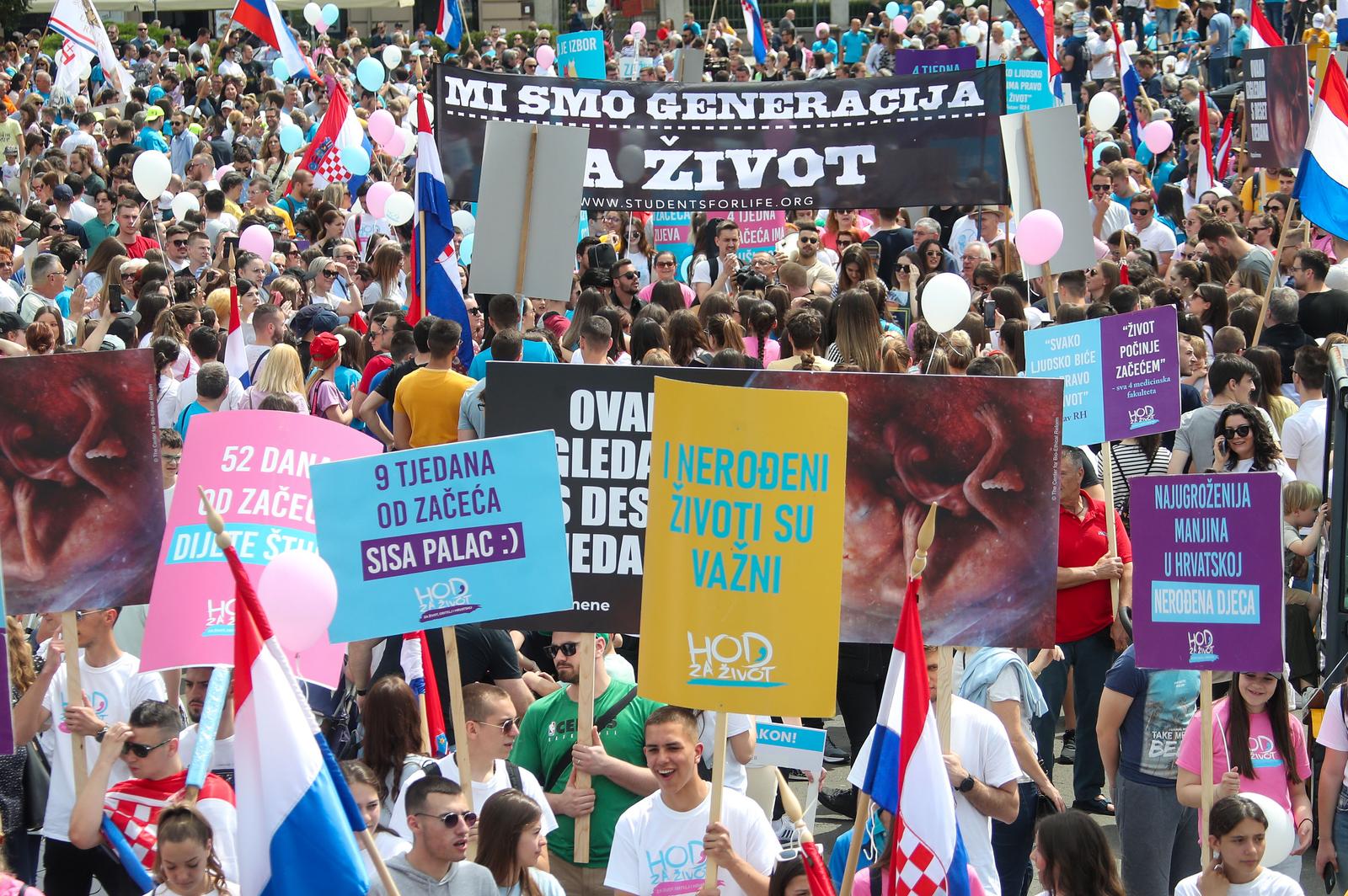 14.05.2022., Zagreb - Odrzan Hod za zivot u znak potpore svakom rodjenom i nerodjenom djetetu, njegovoj majci, ocu i svakoj obitelji. Photo: Sanjin Strukic/PIXSELL