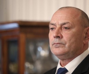 19.04.2022., Zagreb - Potpredsjednik Vlade i ministar branitelja Tomo Medved dao je izjavu medijima nakon sastanka parlamentarne vecine u Banskim dvorima na Trgu svetog Marka. Photo: Sanjin Strukic/PIXSELL