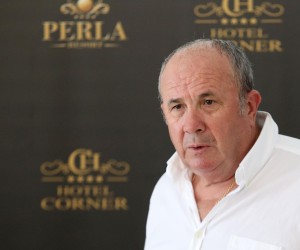 25.09.2021., Rogoznica - U hotelu Perla Resorta odrzana je konferencija za medije Hrvatske gradjanske stranke na kojoj su se medijima obratili predsjednik stranke Zeljko Kerum i predsjednik kluba vijecnika Igor Stanisic. rPhoto: Dusko Jaramaz/PIXSELL