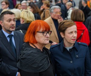 27.04.2022.., Zagreb - Otkrivanje Spomenika zrtvama Holokausta i ustaskog rezima povodom obiljezžavanja Dana stradanja i junastva zidovskog naroda – Jom Hasoa. Rada Boric, Danijela Dolenec i Arsen Bauk   Photo: Josip Regovic/PIXSELL