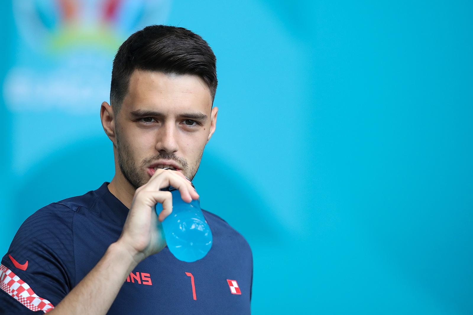 27.6.2021., Kopenhagen, Danska - UEFA Europsko prvenstvo 2020, navijaci Hrvatske i Spanjolske u gradu dan uoci utakmice osmine finala Hrvatske protiv Spanjolske. Josip Brekalo. rPhoto: Goran Stanzl/PIXSELL