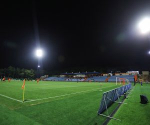 28.08.2021., stadion Subicevac, Sibenik - Hrvatski Telekom Prva liga, 07. kolo, HNK Sibenik - NK Istra 1961. Zagrijavanje igraca. "nPhoto: Luka Stanzl/PIXSELL