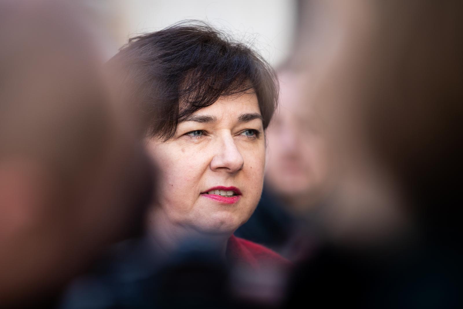 30.01.2021., Split - Konferencija za medije na kojoj je najavljeno osnivanje lokalne grupe politicke platforme Mozemo! Na konferenciji za medije govorili su Tamara Viskovic i Ivica Profaca u ime inicijative grupe Mozemo! Split, te Sandra Bencic i Tomislav Tomasevic u ime platforme Mozemo!rTamara ViskovicrPhoto: Milan Sabic/PIXSELL