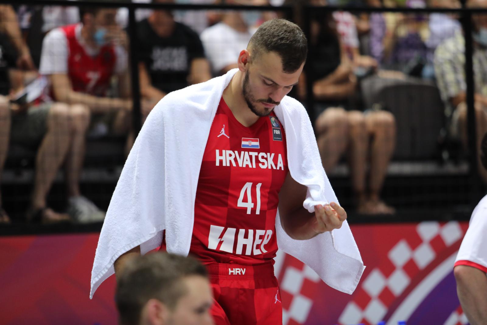 30.06.2021.,Split - Utakmica skupine B kosarkaskog kvalifikacijskog turnira za plasman na Olimpijske igre  izmedju Hrvatske i Brazila  u Spaladium areni.Ante ZizicrPhoto: Ivo Cagalj/PIXSELL