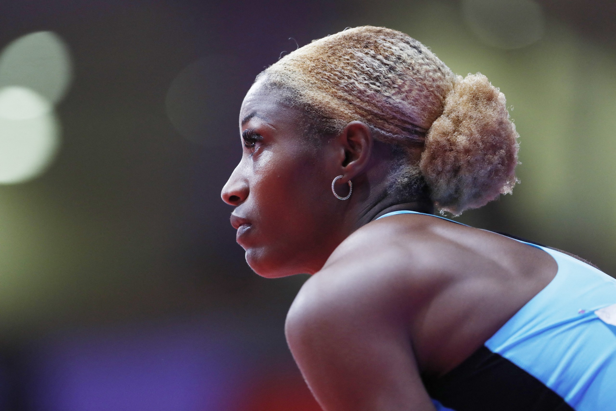 Athletics - World Athletics Indoor Championships - Stark Arena, Belgrade, Serbia - March 18, 2022  Bahamas' Shaunae Miller-Uibo reacts after winning  the women's 400m heat 2 REUTERS/Bernadett Szabo Photo: BERNADETT SZABO/REUTERS